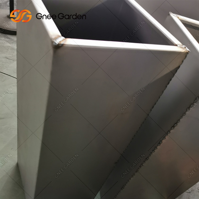 Plantador decorativo exterior do metal de Corten plantador retangular da parede do metal do grande