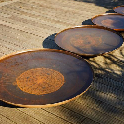 Poço de queimadura de aço do fogo da madeira de metal do pátio para o jardim