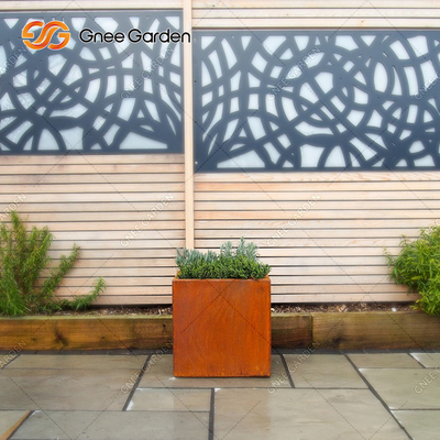 Caixa de aço da flor de Corten do plantador da parede de suspensão do metal da oxidação