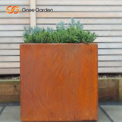 Caixa de aço da flor de Corten do plantador da parede de suspensão do metal da oxidação