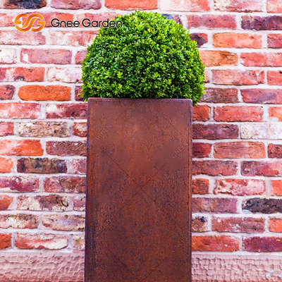 Caixa de aço da flor de Corten do plantador da parede de suspensão do metal da oxidação