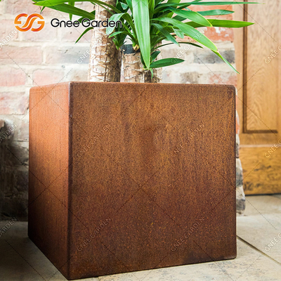 Personalize grandes vasos de flores de aço exteriores de aço de Corten dos potenciômetros de flor de Corten