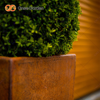 Personalize grandes vasos de flores de aço exteriores de aço de Corten dos potenciômetros de flor de Corten