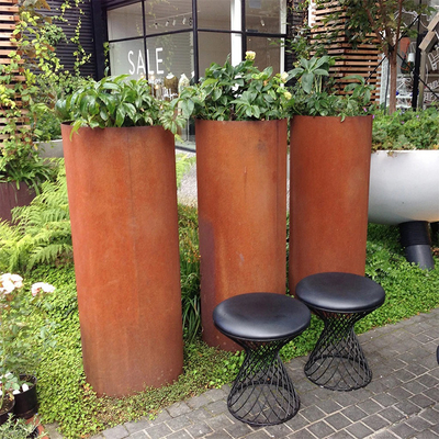resistência exterior grande do tempo do potenciômetro de flor de Corten do plantador do metal de 890*720*440mm