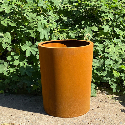 potenciômetros da planta de aço de Corten da decoração de 2.0-10mm Rusty Metal Planter Boxes Garden