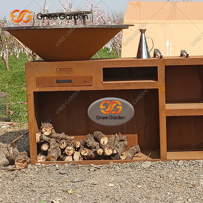 O carvão vegetal original do assado grelha a grade de aço do assado de Corten para a cozinha exterior