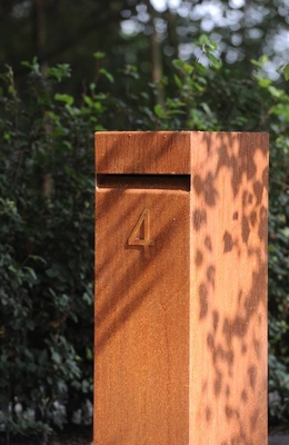 Caixa de letra de aço das caixas postais de Corten do fechamento chave exterior do metal impermeável