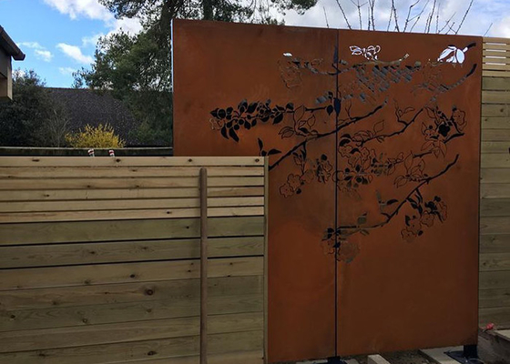 O laser decorativo da espessura 3mm cortou a tela Corten que o jardim de aço almofada o GV