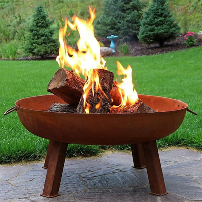 fogo resistente Pit Large Bonfire Brazier Fire Pit Weather Proof do metal 10*42inch