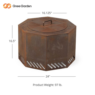 Fogo de aço Pit Wood Burning Fire Table do OEM 100cm Corten de Warmfire