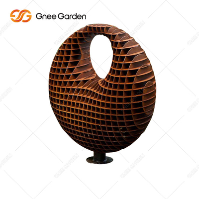 Grande escultura moderna 5.0-8.0mm exterior do aço de Corten do sumário da escultura de bronze