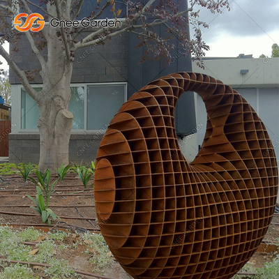 Grande escultura moderna 5.0-8.0mm exterior do aço de Corten do sumário da escultura de bronze