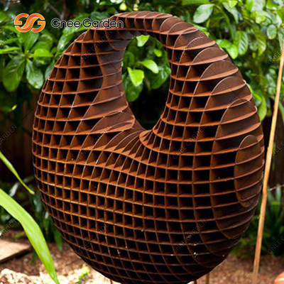 Grande escultura moderna 5.0-8.0mm exterior do aço de Corten do sumário da escultura de bronze