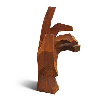 escultura de aço de 175cm Rusty Metal Garden Ornaments Corten para a decoração do parque