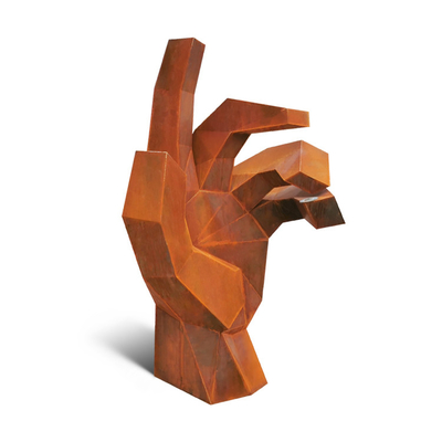 escultura de aço de 175cm Rusty Metal Garden Ornaments Corten para a decoração do parque