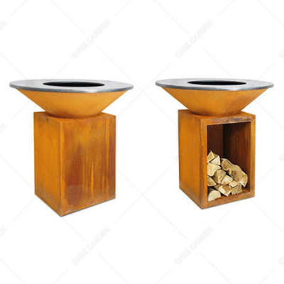 Poço de aço de aço do fogo de Pit Camping 120cm Corten do fogo do círculo de Prerusted Corten