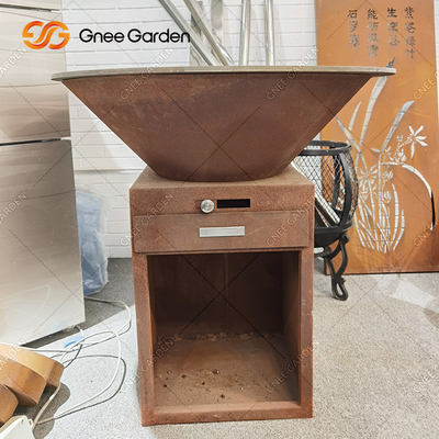 Assado de aço pre resistido Pit Customizable Size do carvão vegetal de Corten Firepits