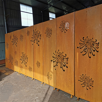 O laser do aço de Corten da decoração do balcão cortou telas Prerusted da privacidade do metal dos painéis
