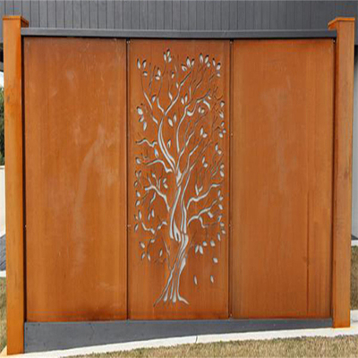 Cerca de aço da tela do jardim de Corten dos produtos do jardim do metal da decoração do retângulo