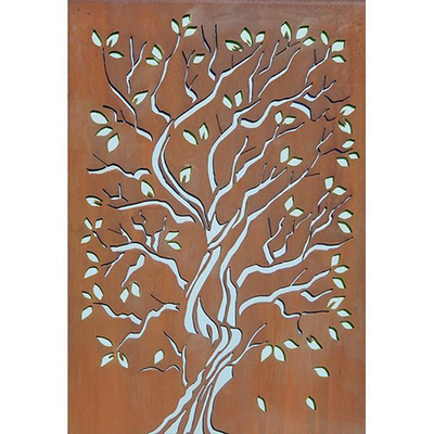Cerca de aço da tela do jardim de Corten dos produtos do jardim do metal da decoração do retângulo