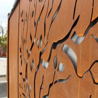 Cerca de aço da tela do jardim de Corten dos produtos do jardim do metal da decoração do retângulo