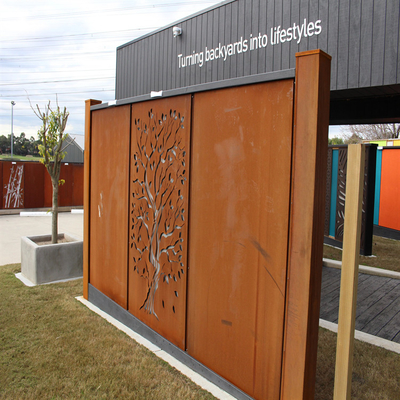 Cerca de aço da tela do jardim de Corten dos produtos do jardim do metal da decoração do retângulo