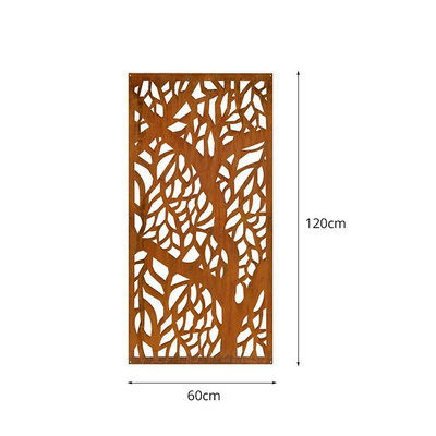 Tela decorativa de aço de Corten dos produtos do jardim do metal da personalização de grande resistência