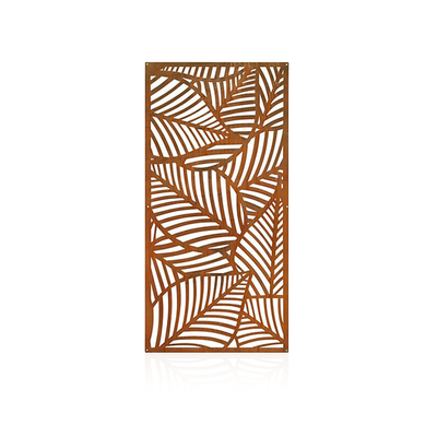 Telas de privacidade de metal decorativas externas de aço corten pré-enferrujadas polidas