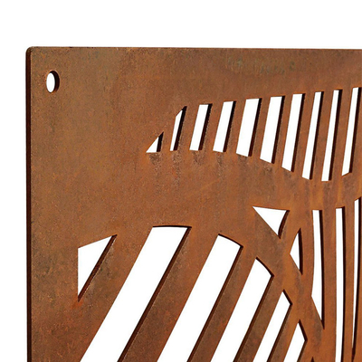 Telas de privacidade de metal decorativas externas de aço corten pré-enferrujadas polidas