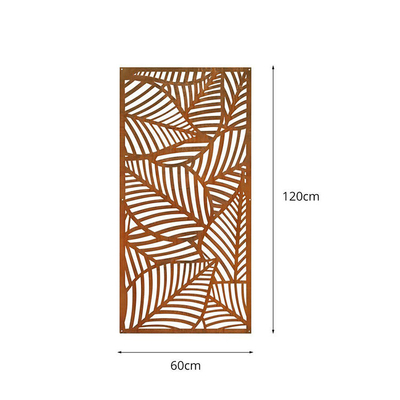 Telas de privacidade de metal decorativas externas de aço corten pré-enferrujadas polidas