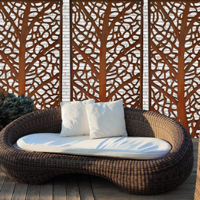 A tela alta de Art Design Corten Steel Privacy da durabilidade almofada para exterior