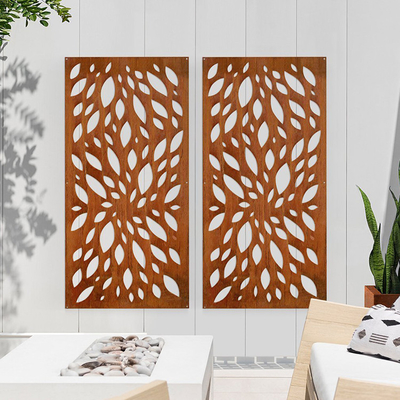Produtos de jardim de metal decorativo artístico Painéis de privacidade de aço corten à prova de intempéries