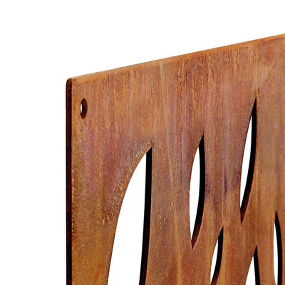 Produtos de jardim de metal decorativo artístico Painéis de privacidade de aço corten à prova de intempéries