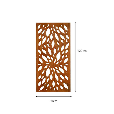 Produtos de jardim de metal decorativo artístico Painéis de privacidade de aço corten à prova de intempéries