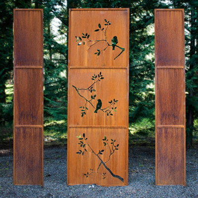 O divisor decorativo de aço exterior das telas de Corten almofada oxidado pre