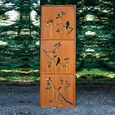 O divisor decorativo de aço exterior das telas de Corten almofada oxidado pre