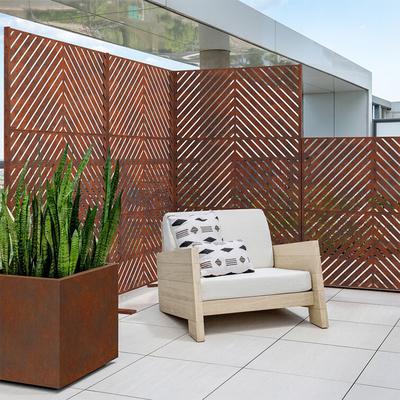 Parede de separação de aço customizável Prerusted da tela do jardim de Corten