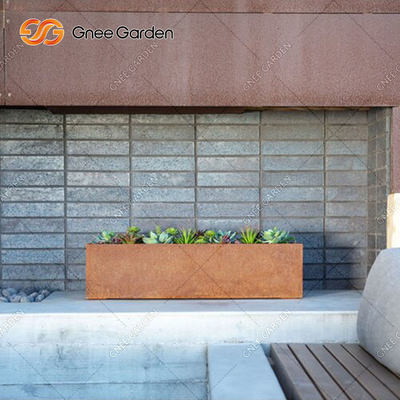O GV certificou o plantador exterior do metal de 800mm por muito tempo retangular para a planta