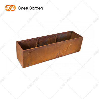 O GV certificou o plantador exterior do metal de 800mm por muito tempo retangular para a planta