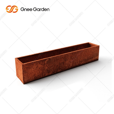 O GV certificou o plantador exterior do metal de 800mm por muito tempo retangular para a planta