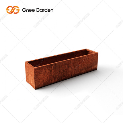 O GV certificou o plantador exterior do metal de 800mm por muito tempo retangular para a planta