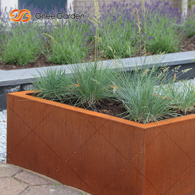 Do plantador exterior interno do metal do GV TUV caixas de janela de aço de Corten antienvelhecimento