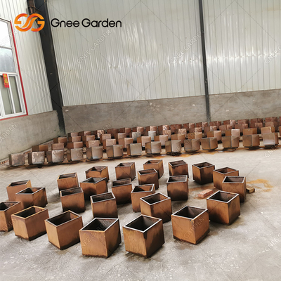 600mm 700mm Tin Planter For Tree Planting retangular 1000mm exterior