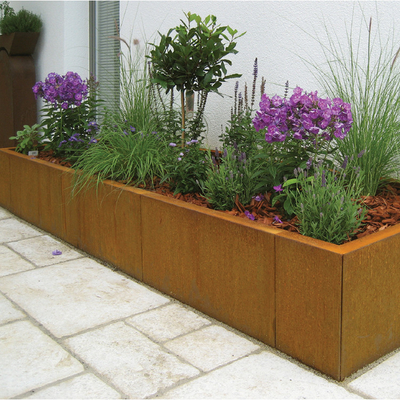 600mm 700mm Tin Planter For Tree Planting retangular 1000mm exterior