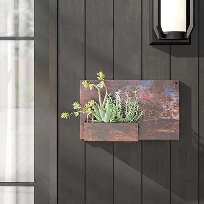 12 do plantador exterior do metal do vertical do ″ do ″ X 20 caixa de aço retangular do plantador