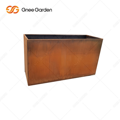 Do plantador exterior do metal do comprimento 300mm-1000mm plantador retangular de aço de Corten