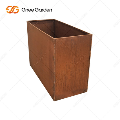 Do plantador exterior do metal do comprimento 300mm-1000mm plantador retangular de aço de Corten
