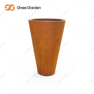 O plantador exterior do metal do ODM do OEM, plantador oxidado do metal encaixota o aço de Corten