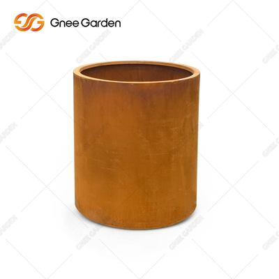 Dos plantadores exteriores altos luxuosos do metal da decoração da casa customizável oxidado natural