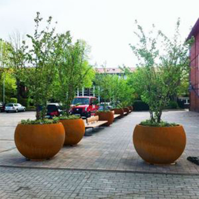 Plantador de aço alto alto de Corten dos potenciômetros de flor do metal da espessura 1.5mm-6.0mm grande